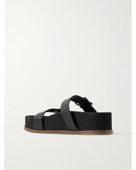 Gabriela Hearst White Wren Leather Platform Slides