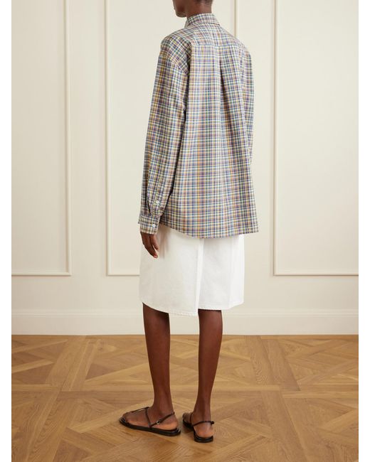 Totême Gray Checked Cotton Shirt