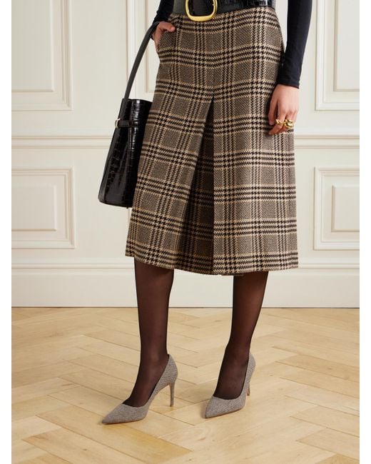 Stuart Weitzman Brown Stuart Power Twill Pumps