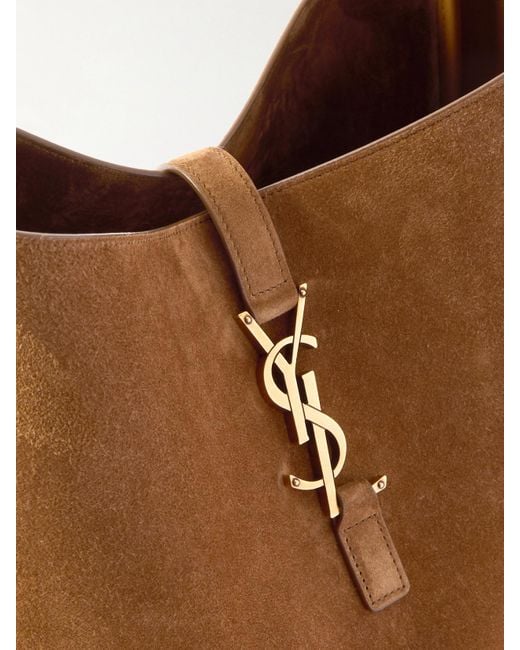 Saint Laurent Brown Le 5 À 7 Supple Large Suede Shoulder Bag