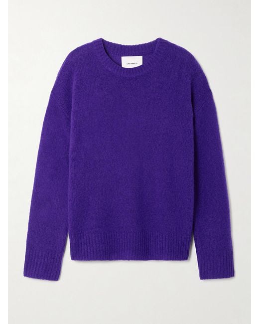 Lisa Yang Purple Lova Cashmere And Silk-Blend Sweater