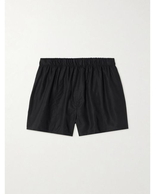 CDLP Black Tencel Lyocell Pajama Shorts