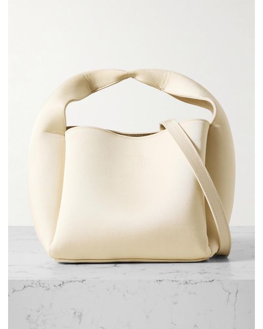 Totême  Natural Bucket Organic Cotton-Blend Satin Tote