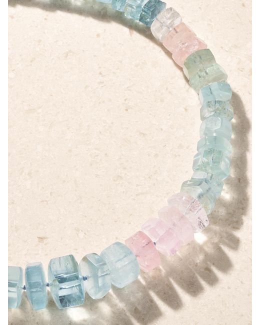 JIA JIA Natural 14-Karat Aquamarine Beaded Necklace
