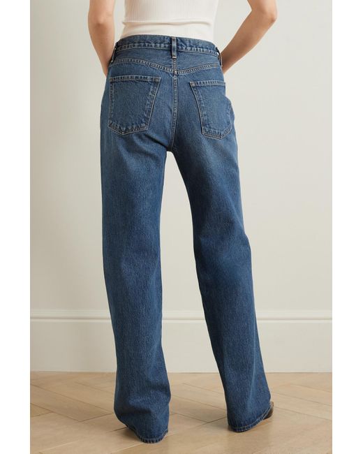 GOLDSIGN The Edgar pleated high-rise wide-leg jeans
