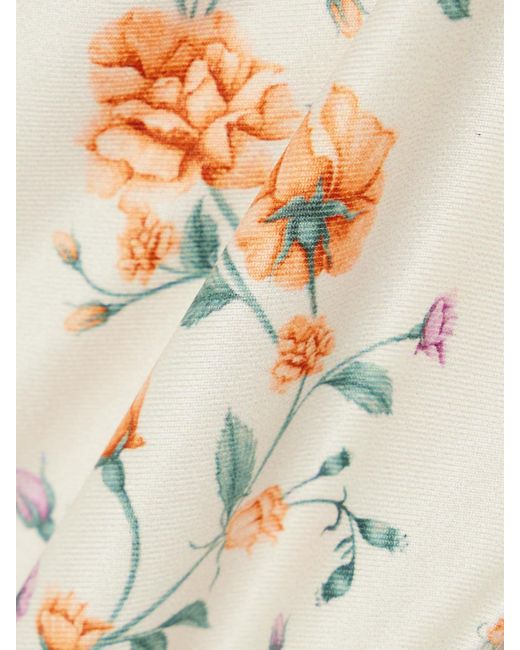 Agua Bendita Natural Vera Chinesis Ruffled Floral-Print Recycled Bikini Briefs