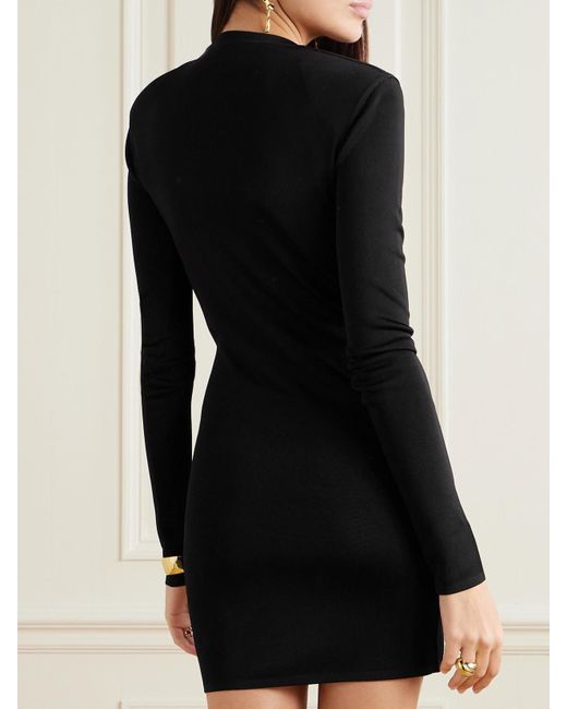 Saint Laurent Black Knitted Mini Dress
