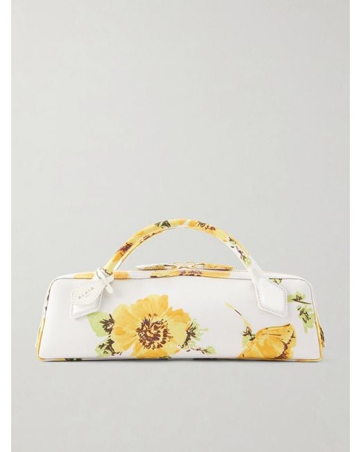 Alaïa Metallic Le Teckle Floral-Print Leather Clutch