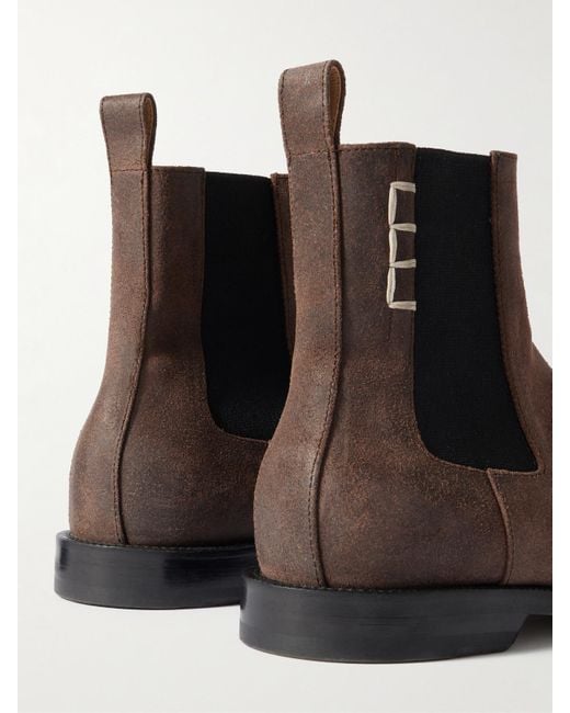 J.W. Anderson Brown Loafer Whipstitched Brushed-Leather Chelsea Boots