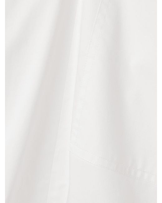 Tibi White Oversized Cutout Cotton-Poplin Shirt