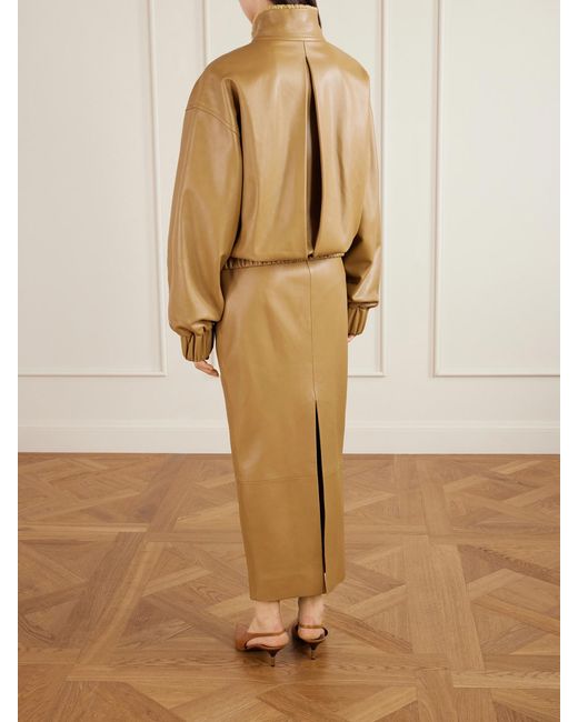 Khaite Natural Malone Shearling Bomber Jacket
