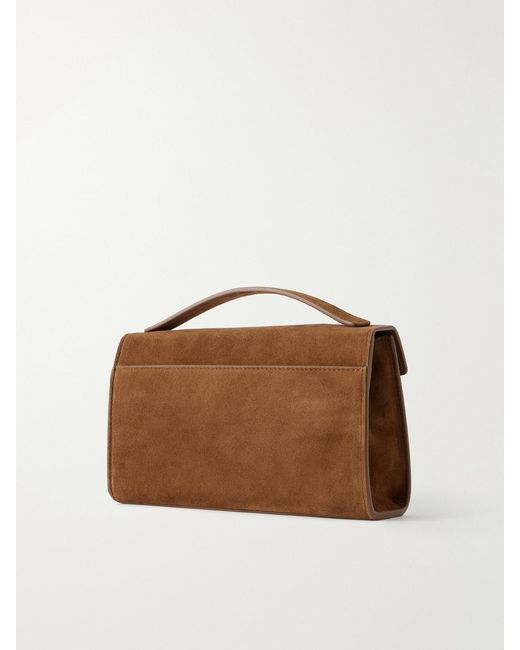 Aquazzura Brown Alex Suede Clutch Bag
