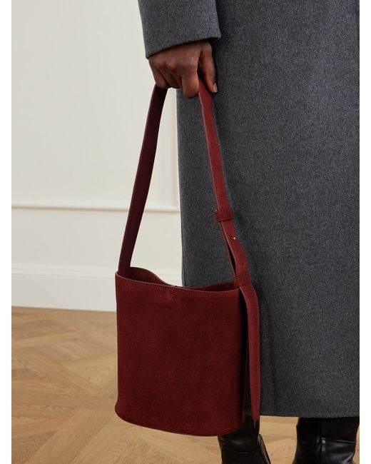 LIE STUDIO Red Paula Suede Tote