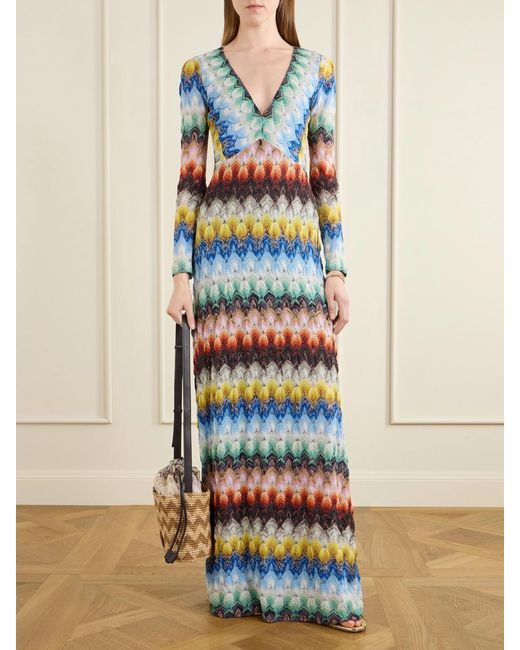 Missoni Natural Small Striped Leather-Trimmed Raffia Bucket Bag