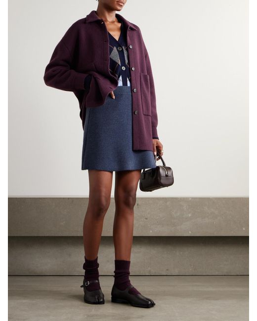 Lisa Yang Purple Julianne Cashmere Cardigan