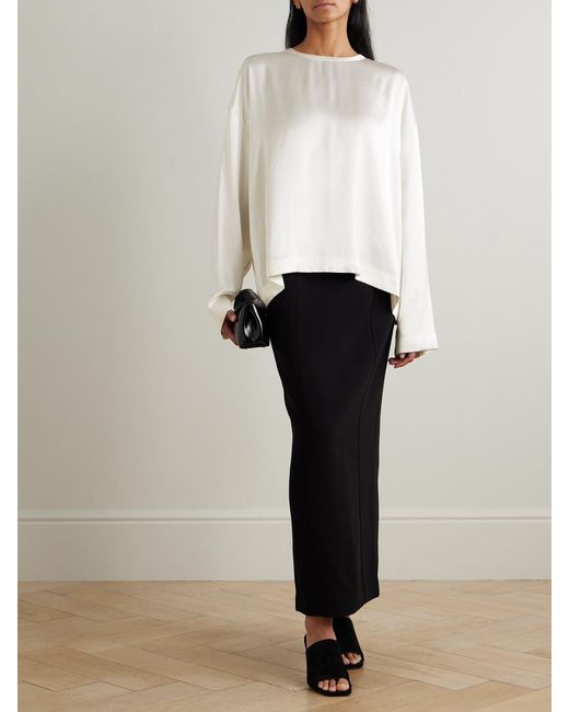 Totême  White Satin Top