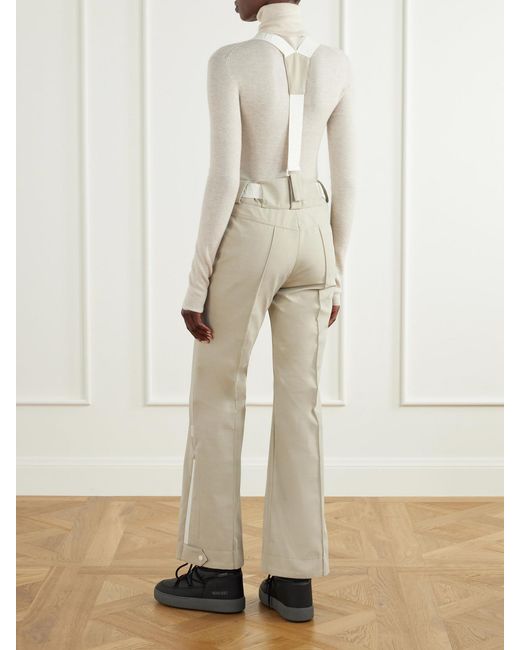 Yves Salomon White Pleated Flared Shell Ski Pants