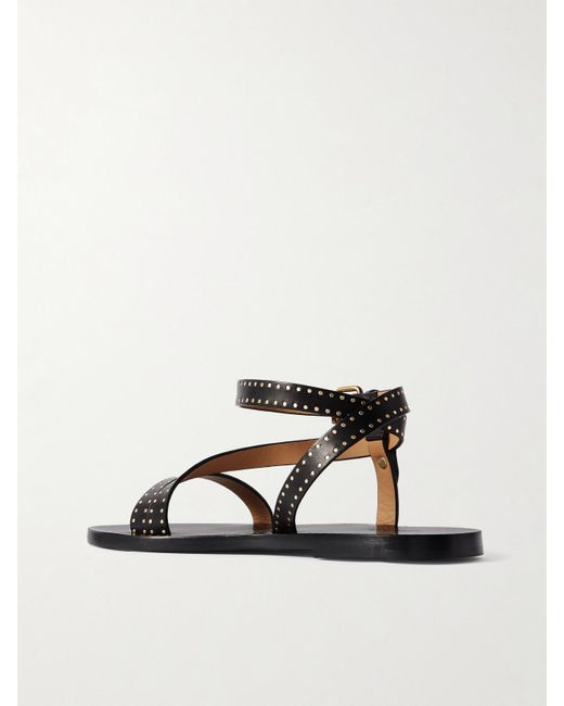 Isabel Marant Black Jopee Studded Leather Sandals