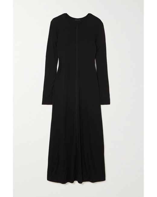 ATM Modal-jersey Maxi Dress in Black | Lyst