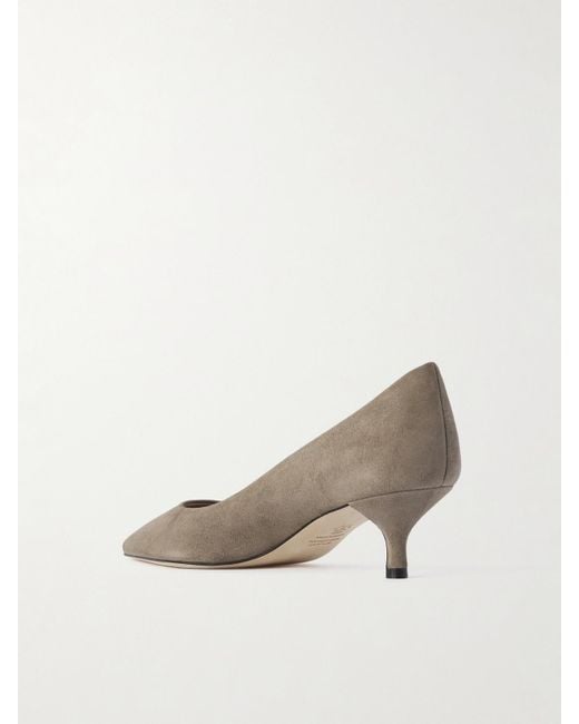 Stuart Weitzman Natural Stuart Pumps Aus Veloursleder
