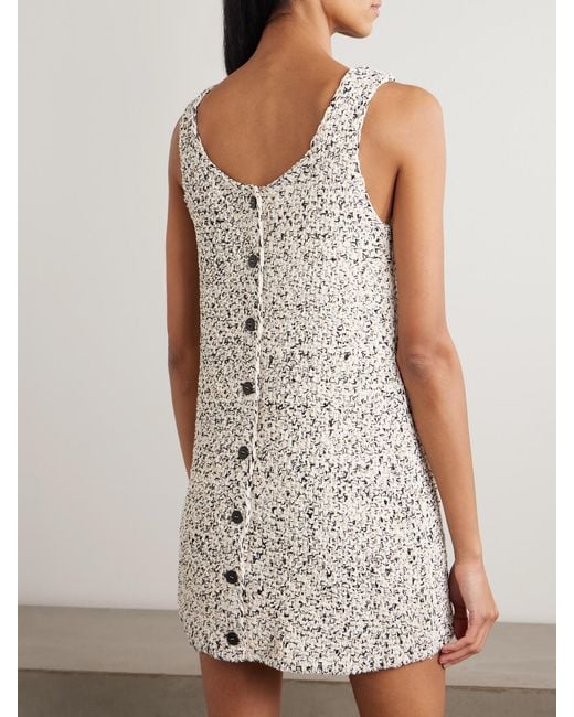 LIBEROWE Natural Bouclé-Knit Mini Dress