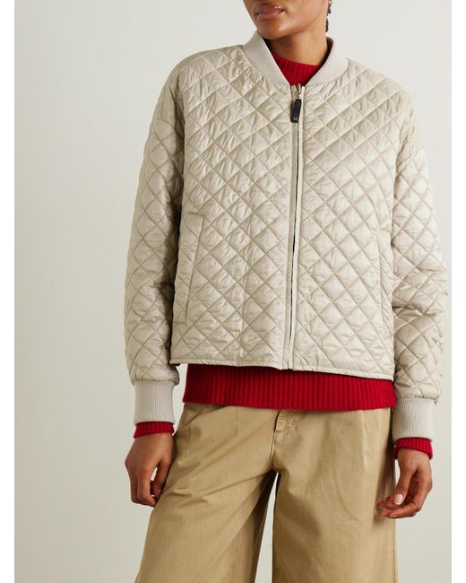 Max Mara Natural Licia Bomberjacke Aus Gestepptem Shell
