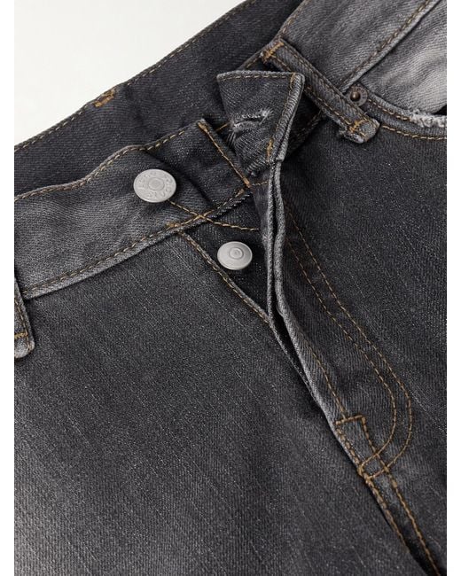 Acne Gray 2006 Paint-Splattered Low-Rise Barrel-Leg Jeans