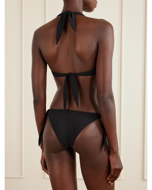 Brunello Cucinelli Black Self-Tie Bikini Bottom