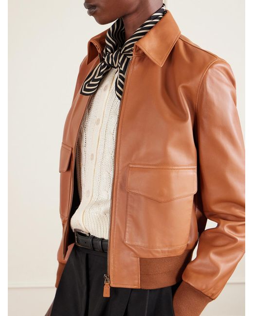 Ralph Lauren Brown Sullivan Leather Jacket