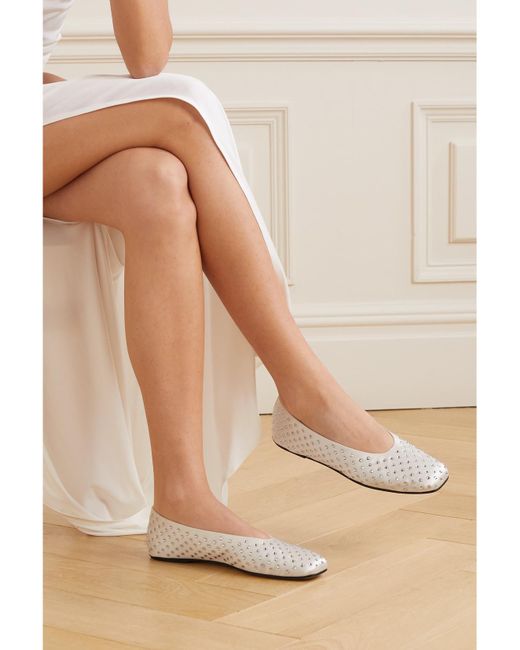 Magda Butrym Natural Ballerinas Aus Satin Mit Kristallen