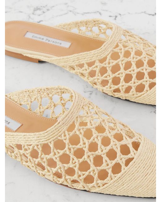 Emme Parsons Natural Woven Raffia Mules