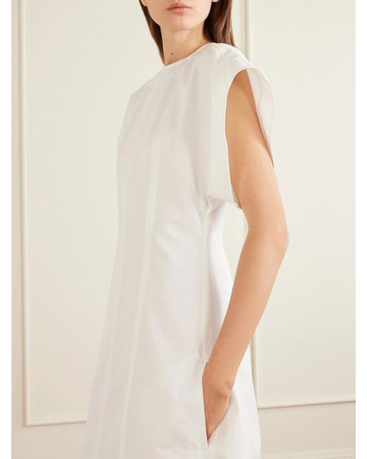 Bottega Veneta White Cotton-Poplin Midi Dress