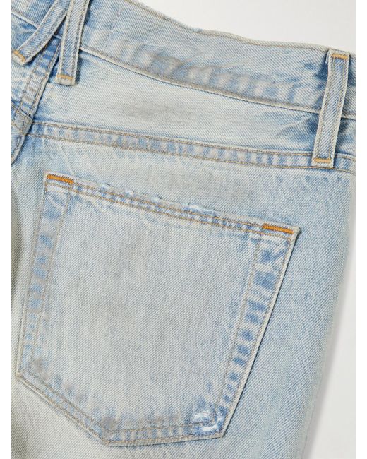 SLVRLAKE Denim Blue Mica Relaxed Low-Rise Wide-Leg Jeans