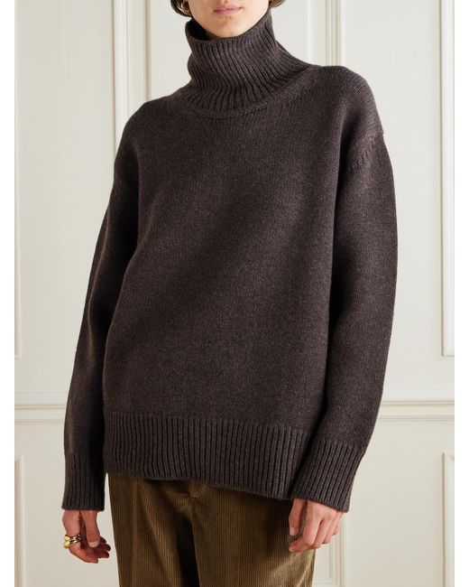 Veronica de Piante Gray Delphine Stehkragenpullover Aus Einer Woll-Kaschmirmischung
