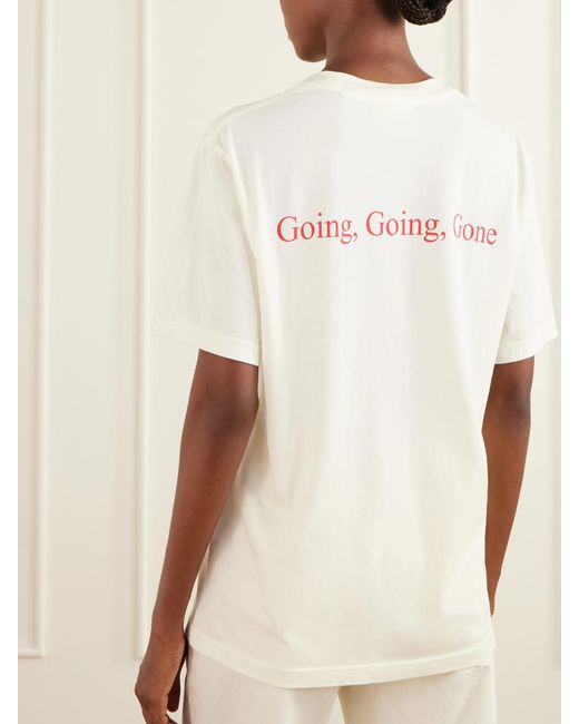 FRAME Natural Sotheby's Printed Cotton-Jersey T-Shirt