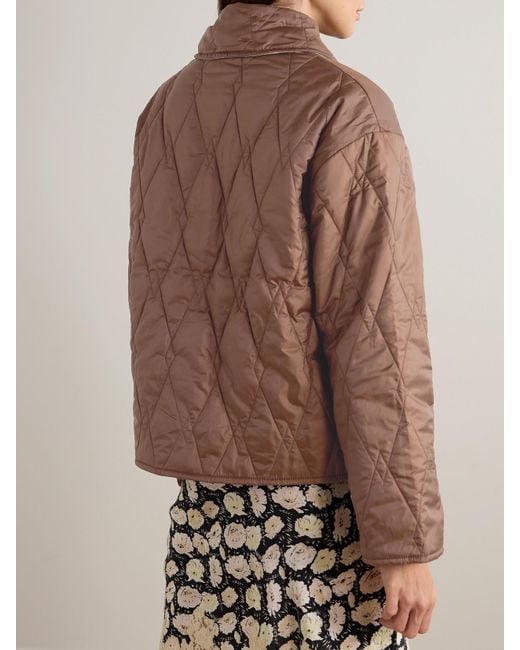 Barbour Brown Bernadette Quilted Shell Jacket