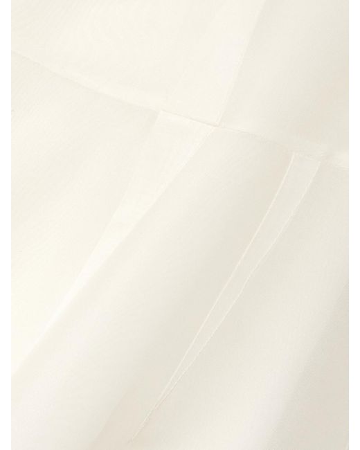 Gabriela Hearst White Maslow Silk-Organza Maxi Dress