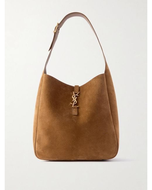 Saint Laurent Brown Le 5 À 7 Supple Large Suede Shoulder Bag