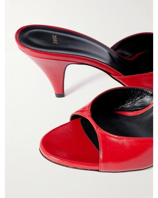 Jude Red Haze Leather Mules