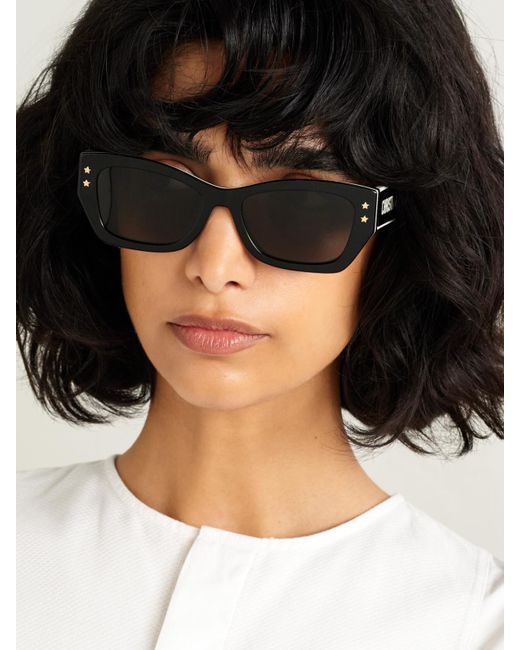 Dior Black Diorpacific S2U Rectangular-Frame Acetate Sunglasses