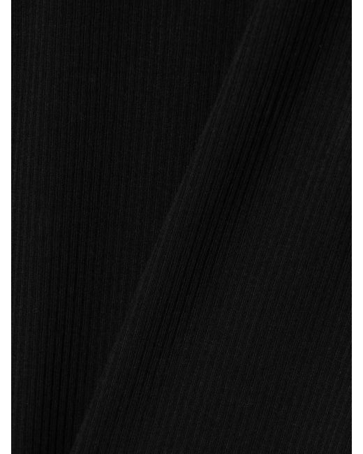 Robe Midi En Jersey De Coton Stretch Côtelé James Perse en coloris Black