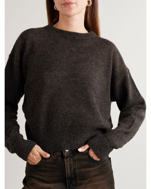 Haikure Black Blair Rückenfreier Pullover Aus Rippstrick