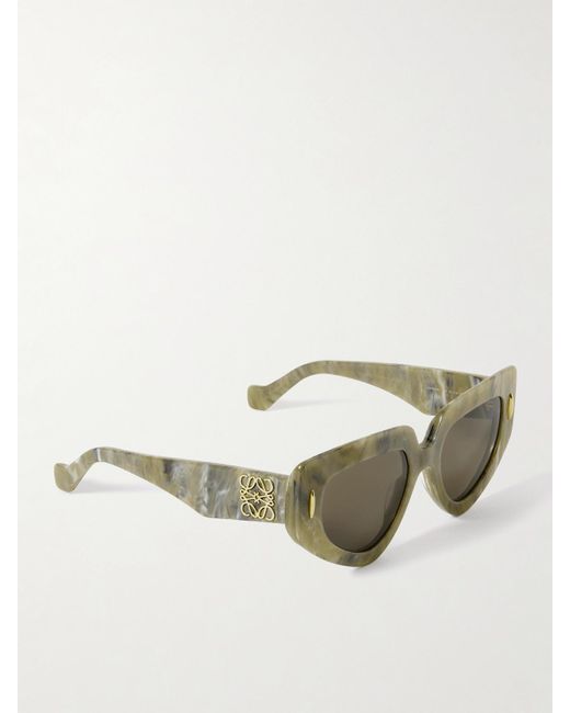 Loewe Green Sonnenbrille Mit Cat-Eye-Rahmen Aus Azetat