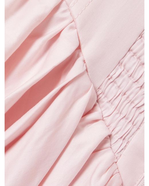 Robe Du Soir Asymétrique En Serge De Coton À Fronces Et À Drapés Alani Aje. en coloris Pink