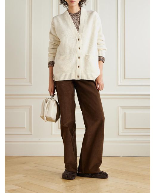 Moncler Natural Wool And Cashmere-Blend Cardigan