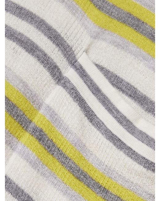 Twp Yellow Beach Stripe Big Boy Striped Cashmere T-Shirt