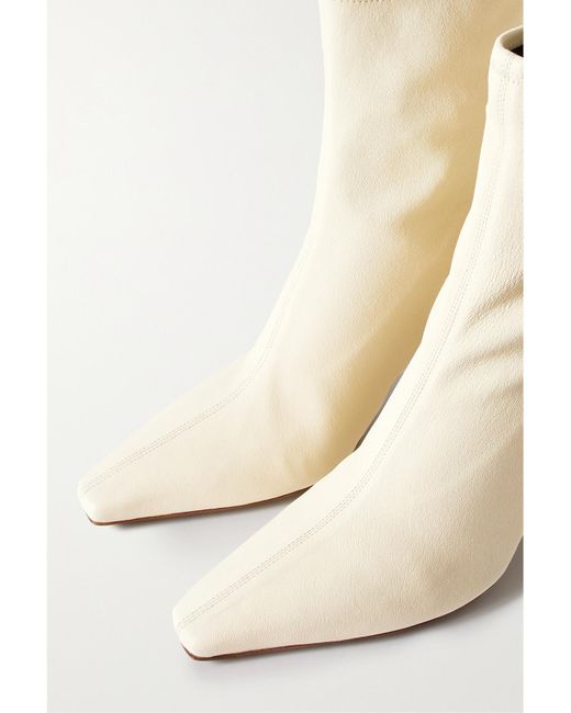 Neous White Ran Stretch-Leather Ankle Boots