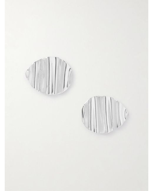 YSSO White L'Onda Earrings