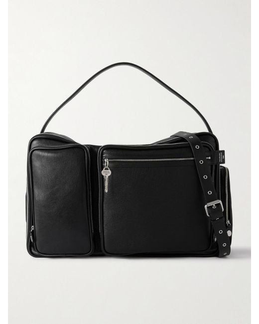 Acne Black Camero Hotel Leather Weekend Bag