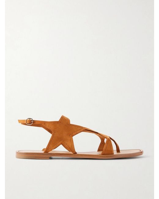 Gabriela Hearst Brown Star Suede Sandals